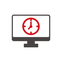 Poster - Clock Logo. Time icon. Period symbol. Vector eps 08.