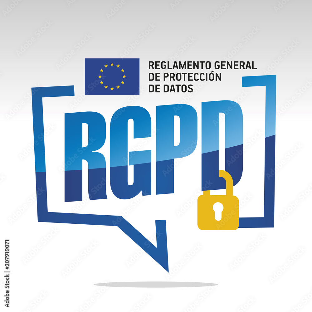 GDPR (Spain - RGPD Reglamento General de Proteccion de Datos) logo icon ...