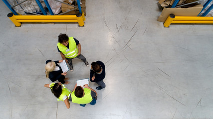 Poster - People in warehouse