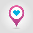 © nasik - Heart pin map icon. Map pointer, markers.