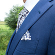 detailed blue groom clothing