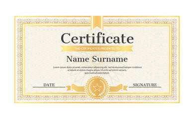 Wall Mural - certificate template editable name surname date