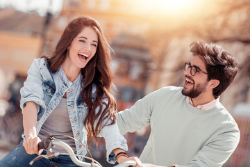 Canvas Print - Enjoying the summer bike ride