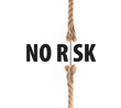 Rope with metal cable. No Risk. Insurance concept