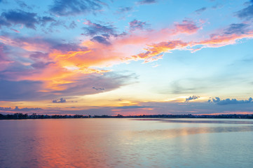 Wall Mural - colorful sky in sunset