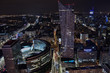 Panorama centrum Warszawy nocą 