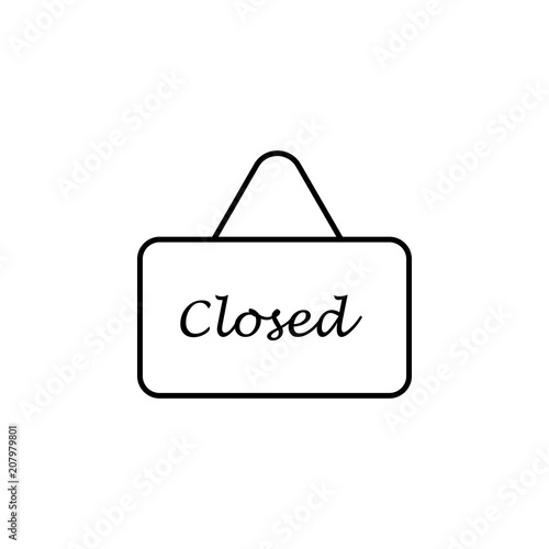 Door Sign Closed Outline Icon Element Of Kitchen Tools Icon For