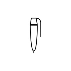 Sticker - a pen outline icon. Element of simple education icon for mobile concept and web apps. Thin line a pen outline icon can be used for web and mobile