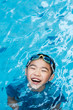 © aremafoto/Stocksy - Happy Asian Kid in the Swimming Pool