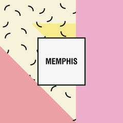 Sticker - Trendy geometric elements,  Retro style texture, pattern and geometric elements. Memphis style design, vector illustration