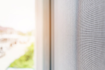 Wall Mural - mosquito net wire screen on house window protection against insect