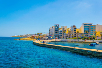 Wall Mural - seaside of bugibba, malta