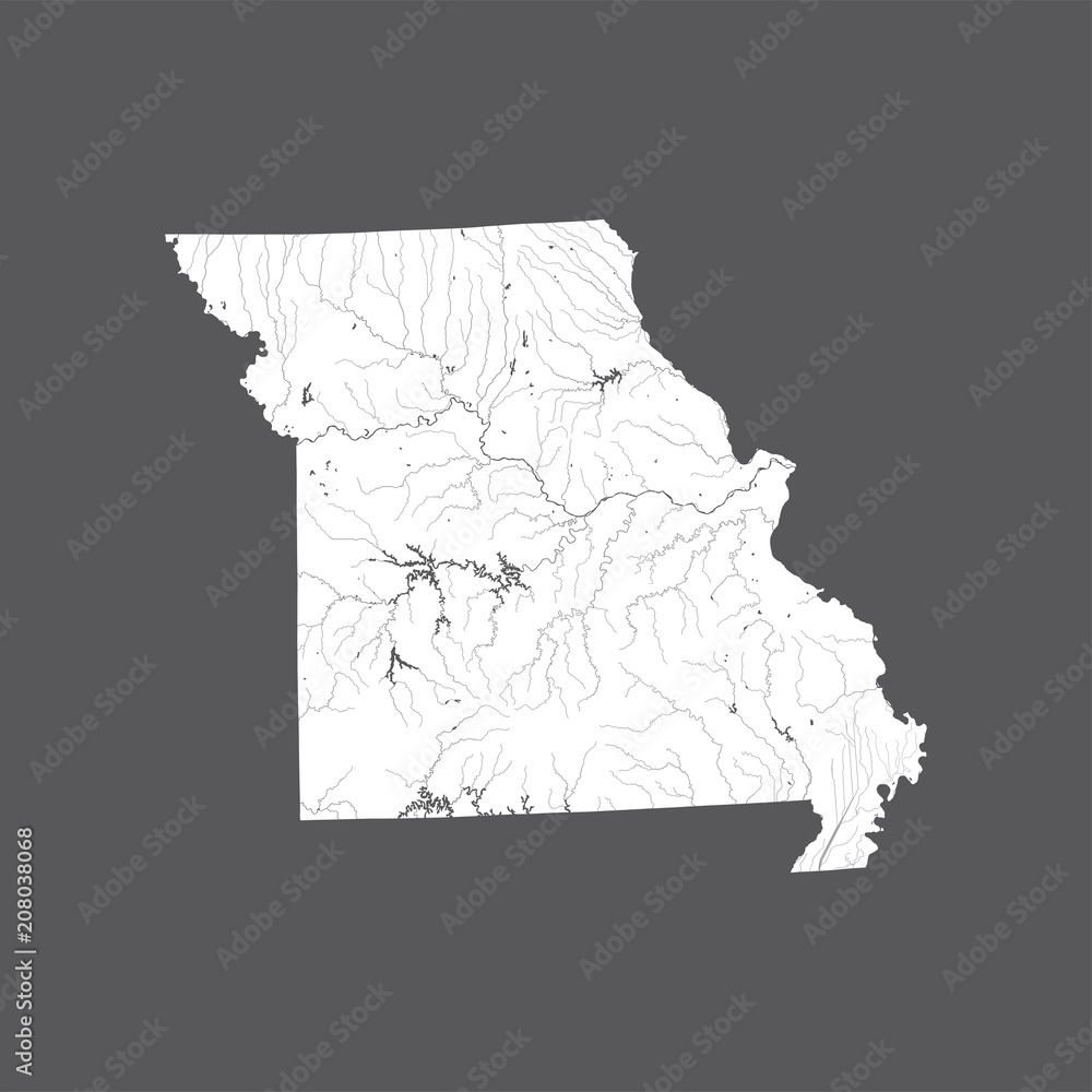 Stock-Vektorgrafik „U.S. states - map of Missouri. Please look at my ...