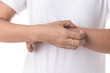 © nareekarn - Girl scratch the itch with hand, Arm, Itching, Concept with Healthcare And Medicine.
