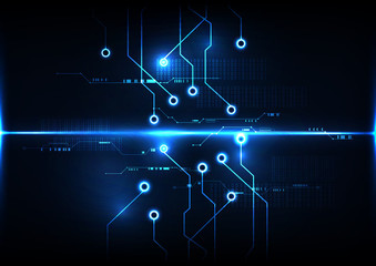 Wall Mural - abstract digital technology circuit system signal concept background template vector