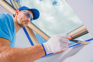 Wall Mural - Room Painter in Action