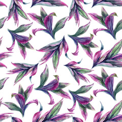 Wall Mural - Tropical leaves pattern