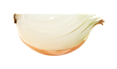 Canvas Print - chopped onion isolated on white background