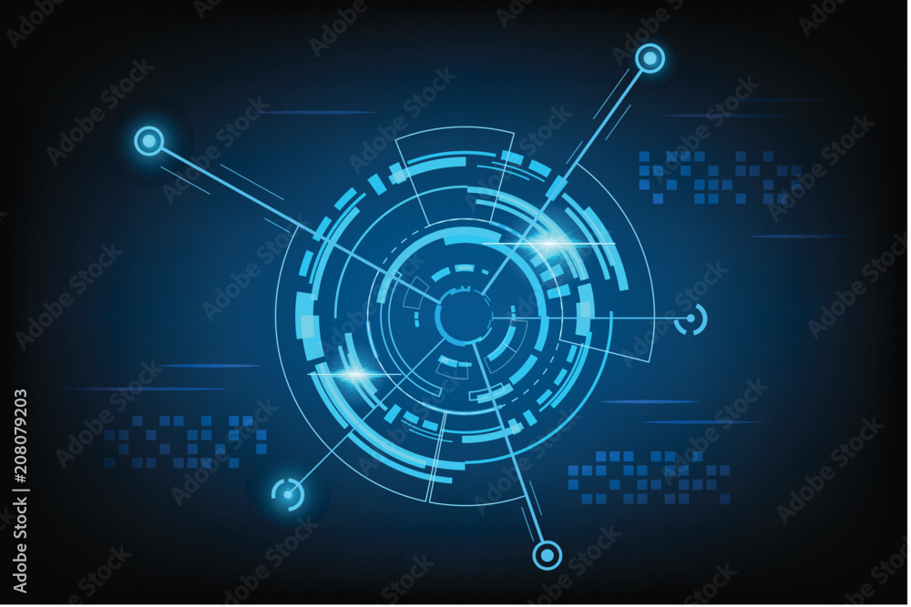 Abstract Technology Futuristic Interface.Element of digital UI.vector ...