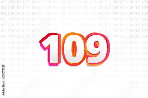Number 109 On Number 109 Background Adobe Stock でこの