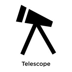 Wall Mural - Telescope icon vector sign and symbol isolated on white background, Telescope logo concept