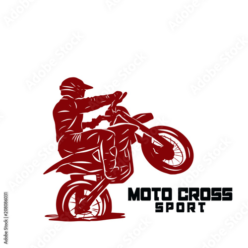 Dekoracja na wymiar  ilustracja-motocrossu-jezdzca