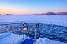 Ice Swimming Place From Kuhmo, Finland.