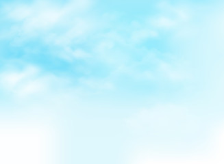 clear blue sky with clouds pattern background illustration.