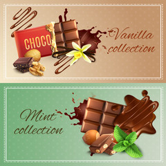 Poster - Realistic Chocolate Banners