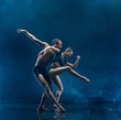 © master1305 - Young couple of ballet dancers dancing unde rwater drops