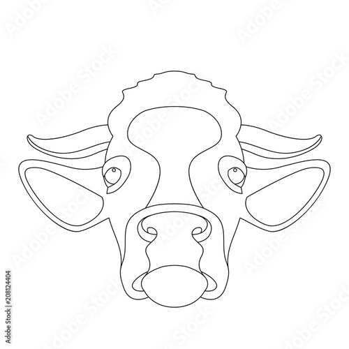 Cow Face Head Front Side Line Drawing Vector Buy This Stock Vector And Explore Similar Vectors At Adobe Stock Adobe Stock,Transparent Marker Line Png