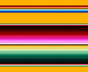 Blanket stripes seamless vector pattern. Background for Cinco de Mayo party decor or ethnic mexican fabric pattern with colorful stripes. Serape gesign