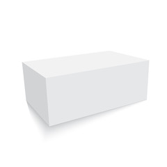 Blank paper or cardboard box template. Vector illustration.