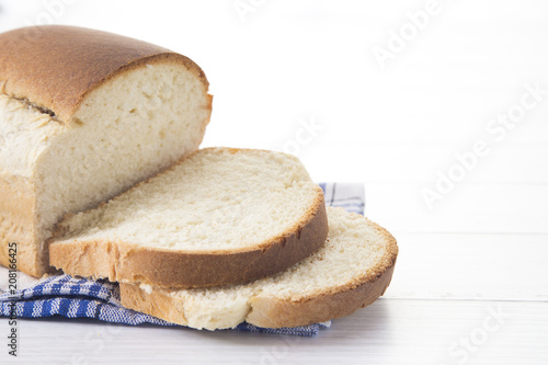 Fotografie, Obraz Freshly Baked Loaf of Homemade White Bread