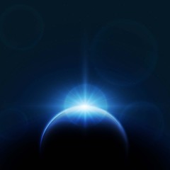 Wall Mural - planet earth with sunrise. vector illustration