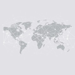 Wall Mural - planet earth with white and technology network. vector illustration