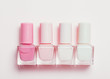 Colorful nail polishes bottles, manicure concept