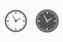Clock Vector Icon.