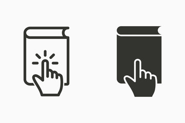 Poster - E-learning vector icon.