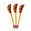 A set of wooden spoons in Russian traditional style. Vector illustration for your design
