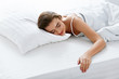 © puhhha - Healthy Sleep. Woman Sleeping On White Bedding