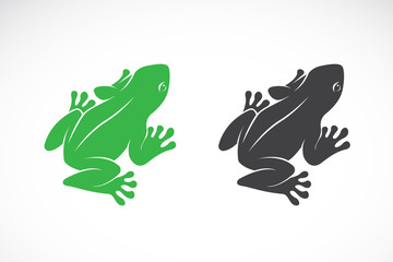 Wall Mural - Vector of frogs design on white background. Amphibian. Animal. Easy editable layered vector illustration.