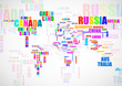 © vladystock - Typography colorful world map with country names