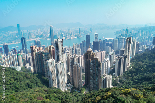 Zdjęcie XXL Panoramę Hongkongu