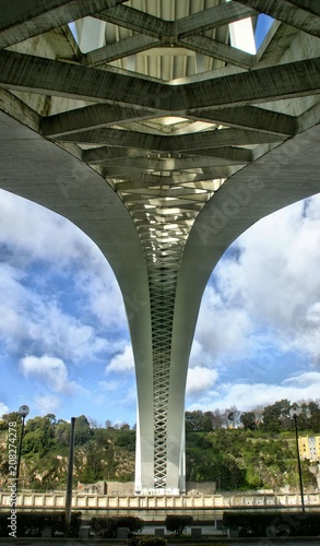 Under the bridge of Arrabida, in Oporto, Portugal