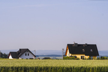 Poster - Poland, May, 31, 2018: farm in Poland