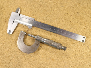 measuring instruments caliper on the table