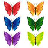 Fototapeta Motyle - Butterfly isolated set