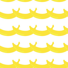 Canvas Print - Banana border seamless pattern retro style. Wrapping paper, gift card, poster, banner design, perfect for creating borders. Home decor, modern textile print. Seamless Vector illustration