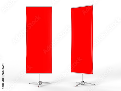 White Blank Empty High Resolution Business Roll Up And Standee